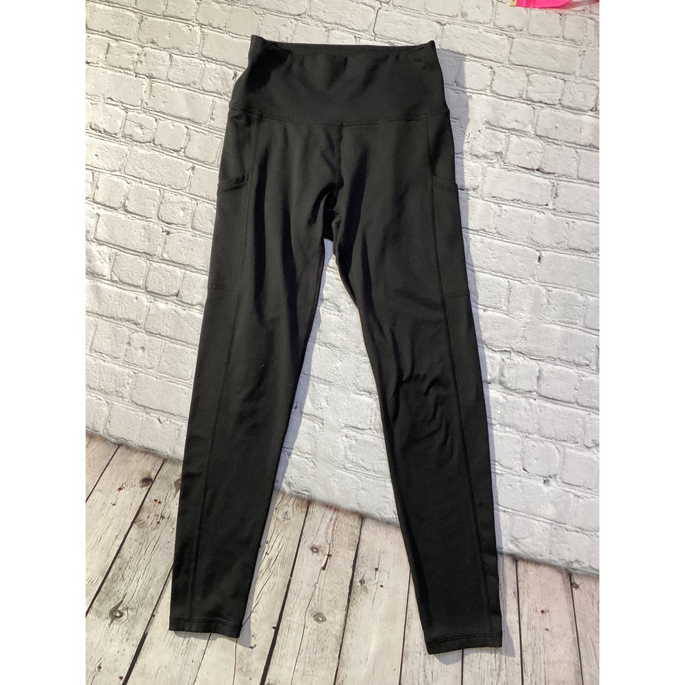 Aerie Chill Play Move High Waisted Pocket Leggings Black Small Short Yoga Pants